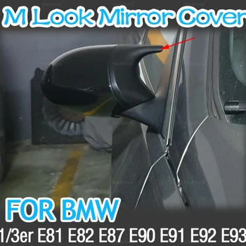 Для BMW 1-3 Серии E81 E82 E87 E88 E90 E91 E92 E93 Боковое Крыло Из Углеродного Волокна, Крышка Зеркала заднего Вида, Черные Высококачественные Типы