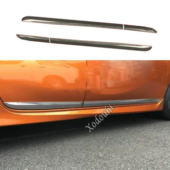 Кузов автомобиля ABS Хромированная отделка боковой двери, Молдинг, панель лампы Stream, рамка для бампера, 4 шт. для Nissan NOTE 2017 2018 2019 2020