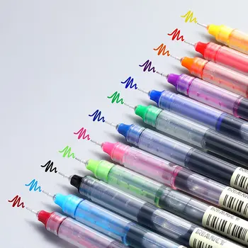 Цветные ручки, шариковые ручки разных расцветок, быстросохнущие чернила, 0,5 мм, жидкая разноцветная ручка с тонкой точкой для ведения дневника, Smoot