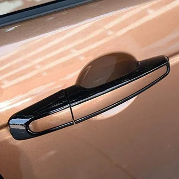 Глянцевая Черная Внешняя Дверная Ручка Автомобиля, Декоративная Накладка, 8 шт. Для Jaguar XE/XF/F-Pace Для Land Rover Range Rover Sport