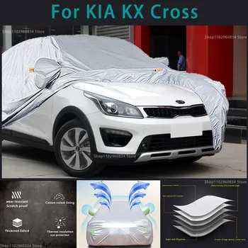 Для Kia KX Cross 210T Полные автомобильные чехлы Наружная защита от солнца, ультрафиолета, Пыли, Дождя, Снега, Защитный чехол для Авто