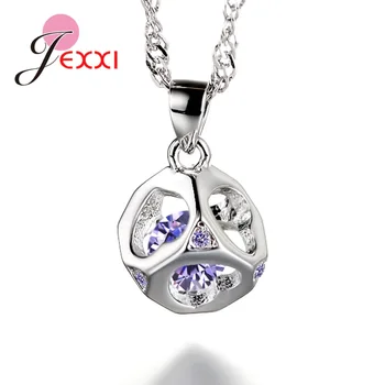 Новое корейское модное ожерелье из кубического хрусталя из стерлингового серебра 925 пробы для женщин, ожерелье-цепочка из кубического циркона